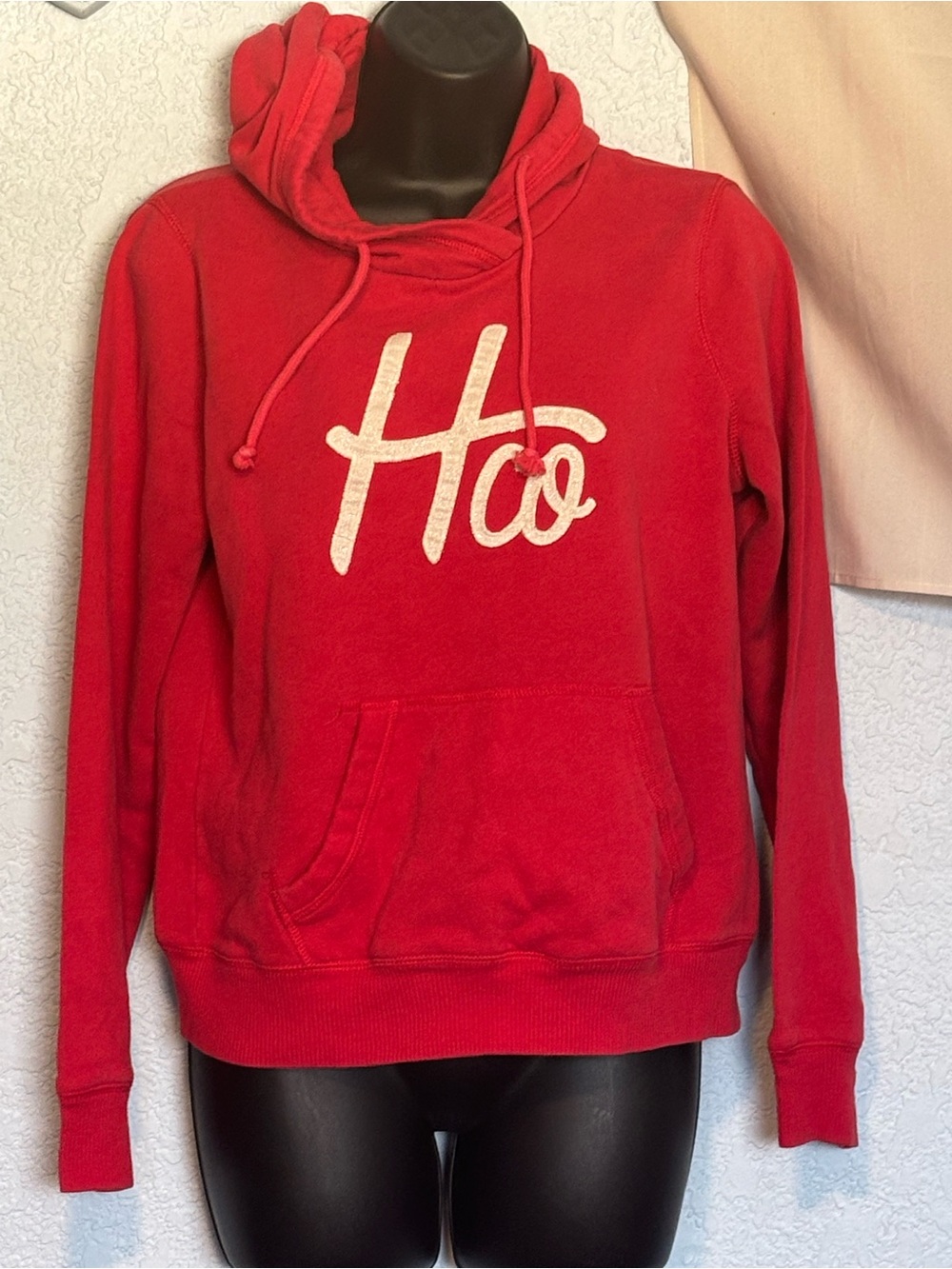 Hollister Bright Red Women's Hooded Sweatshirt size m good condition